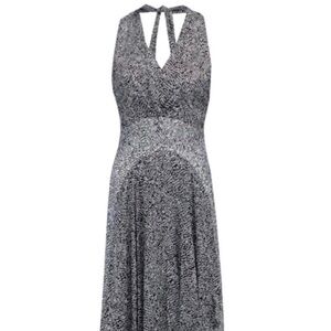 Maje Black and Gray Maxi Dress